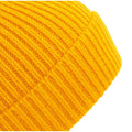 Sun Yellow - Back - Beechfield Unisex Engineered Knit Ribbed Beanie