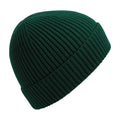 Bottle Green - Front - Beechfield Unisex Engineered Knit Ribbed Beanie