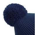 Oxford Navy - Side - Beechfield Unisex Engineered Knit Ribbed Pom Pom Beanie