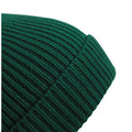 Bottle Green - Back - Beechfield Unisex Engineered Knit Ribbed Pom Pom Beanie