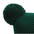 Bottle Green - Side - Beechfield Unisex Engineered Knit Ribbed Pom Pom Beanie