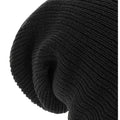 Black - Back - Beechfield Unisex Heavy Gauge Slouch Beanie