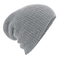 Heather Grey - Front - Beechfield Unisex Heavy Gauge Slouch Beanie