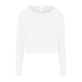 Arctic White - Front - AWDis Hoods Womens-Ladies Cropped Sweatshirt