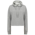 Heather Grey - Front - SF Womens-Ladies Cropped Slounge Hoody