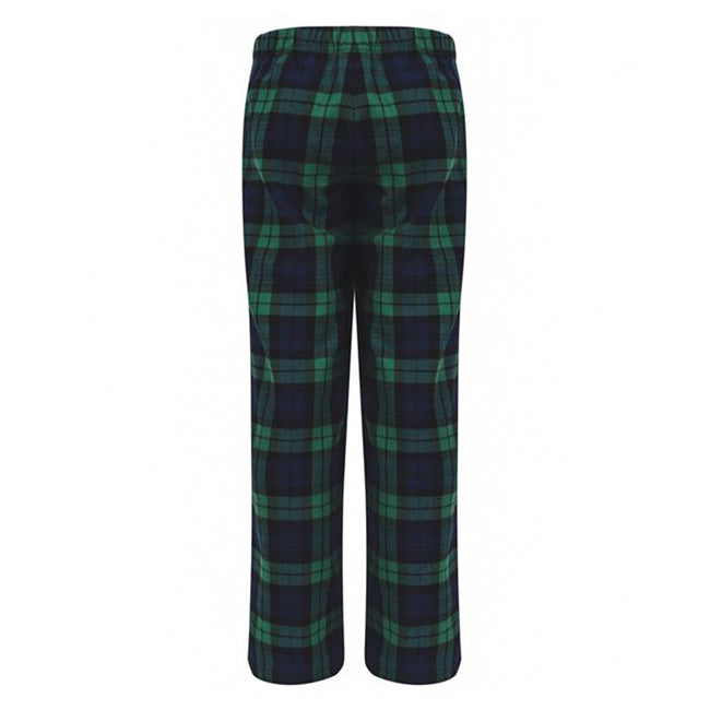 Navy-Green Check - Back - SF Minni Childrens-Kids Tartan Lounge Pants
