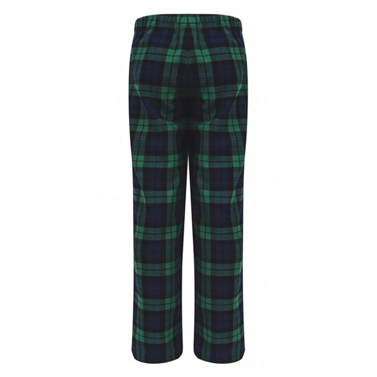 Navy-Green Check - Back - SF Minni Childrens-Kids Tartan Lounge Pants