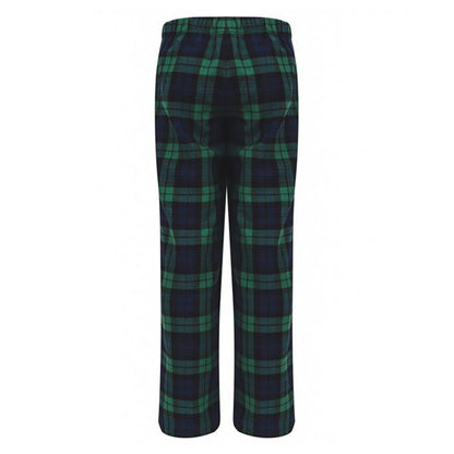 Navy-Green Check - Back - SF Minni Childrens-Kids Tartan Lounge Pants