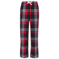 Red-Navy Check - Front - SF Minni Childrens-Kids Tartan Lounge Pants