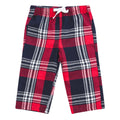 Red-Navy Check - Front - Larkwood Babies Tartan Lounge Trousers