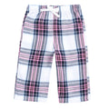 White-Pink Check - Front - Larkwood Babies Tartan Lounge Trousers