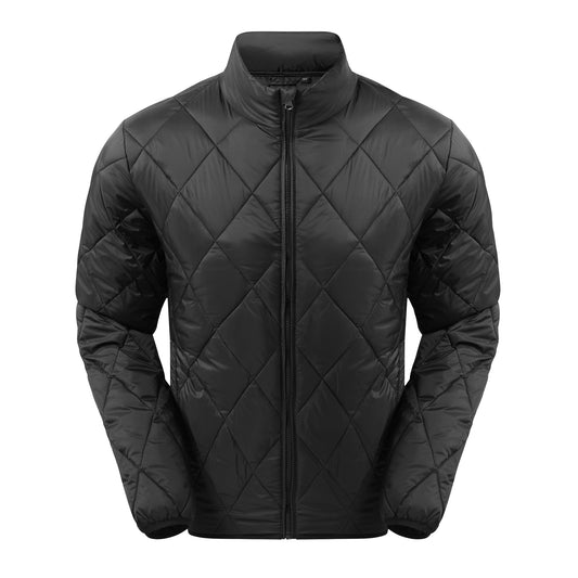 Black - Front - 2786 Mens Diamond Pane Padded Jacket