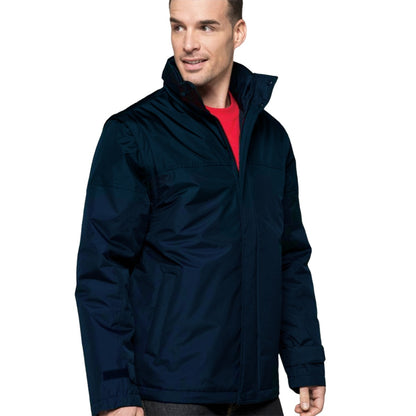 Navy-Navy - Back - Kariban Mens Zip-Off Sleeve Jacket