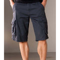 Navy - Back - Kariban Mens Trekker Shorts
