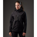 Black- Carbon - Back - Stormtech Womens Patrol Technical Softshell Jacket