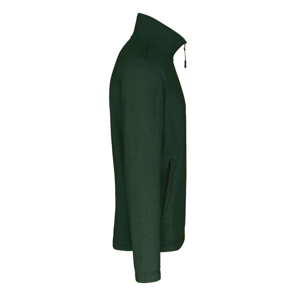 Forest Green - Side - Kariban Mens Falco Full Zip Anti Pill Fleece Jacket