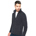 Convoy Grey - Back - Kariban Mens Falco Full Zip Anti Pill Fleece Jacket