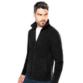 Black - Back - Kariban Mens Falco Full Zip Anti Pill Fleece Jacket