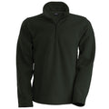 Dark Grey - Front - Kariban Mens Enzo 1-4 Zip Fleece Top