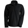 Black - Front - Kariban Mens Enzo 1-4 Zip Fleece Top