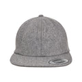Grey - Back - Flexfit By Yupoong Mens Melton Cap