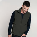 Black - Back - Kariban Mens Luca Fleece Gilet Jacket