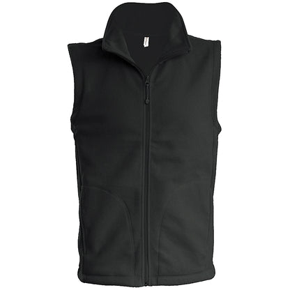 Dark Grey - Front - Kariban Mens Luca Fleece Gilet Jacket