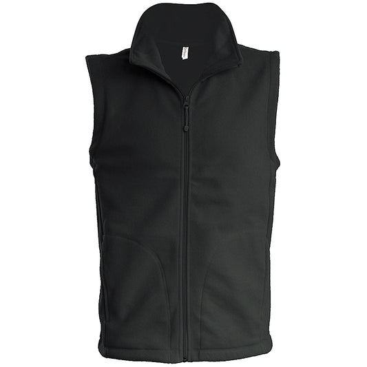 Dark Grey - Front - Kariban Mens Luca Fleece Gilet Jacket