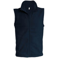 Navy - Front - Kariban Mens Luca Fleece Gilet Jacket