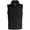 Black - Front - Kariban Mens Luca Fleece Gilet Jacket