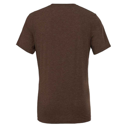 Brown - Back - Bella Canvas Unisex Adults Triblend Crew Neck T Shirt