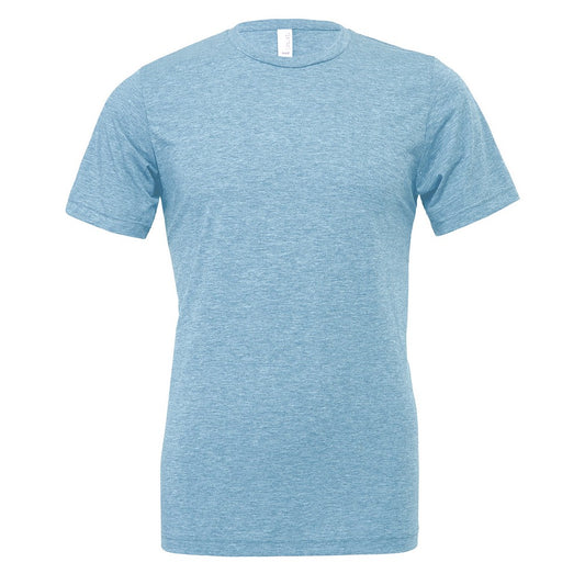 Denim - Front - Bella Canvas Unisex Adults Triblend Crew Neck T Shirt