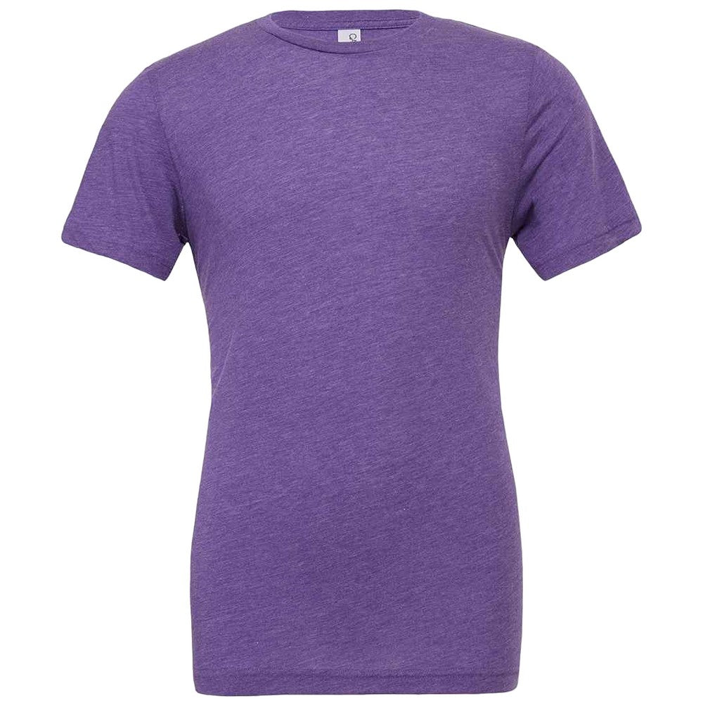 Purple - Front - Bella Canvas Unisex Adults Triblend Crew Neck T Shirt
