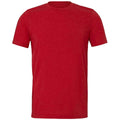 Solid Red - Front - Bella Canvas Unisex Adults Triblend Crew Neck T Shirt
