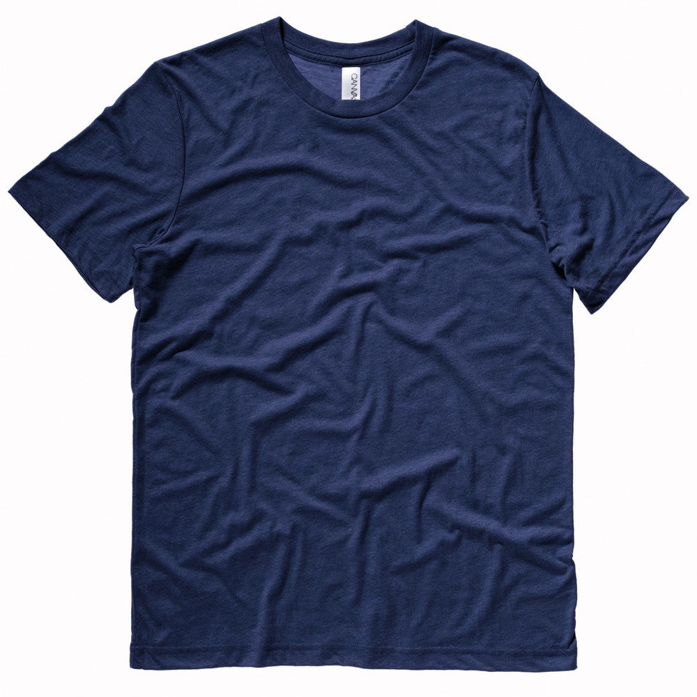 Navy Triblend - Front - Bella Canvas Unisex Adults Triblend Crew Neck T Shirt