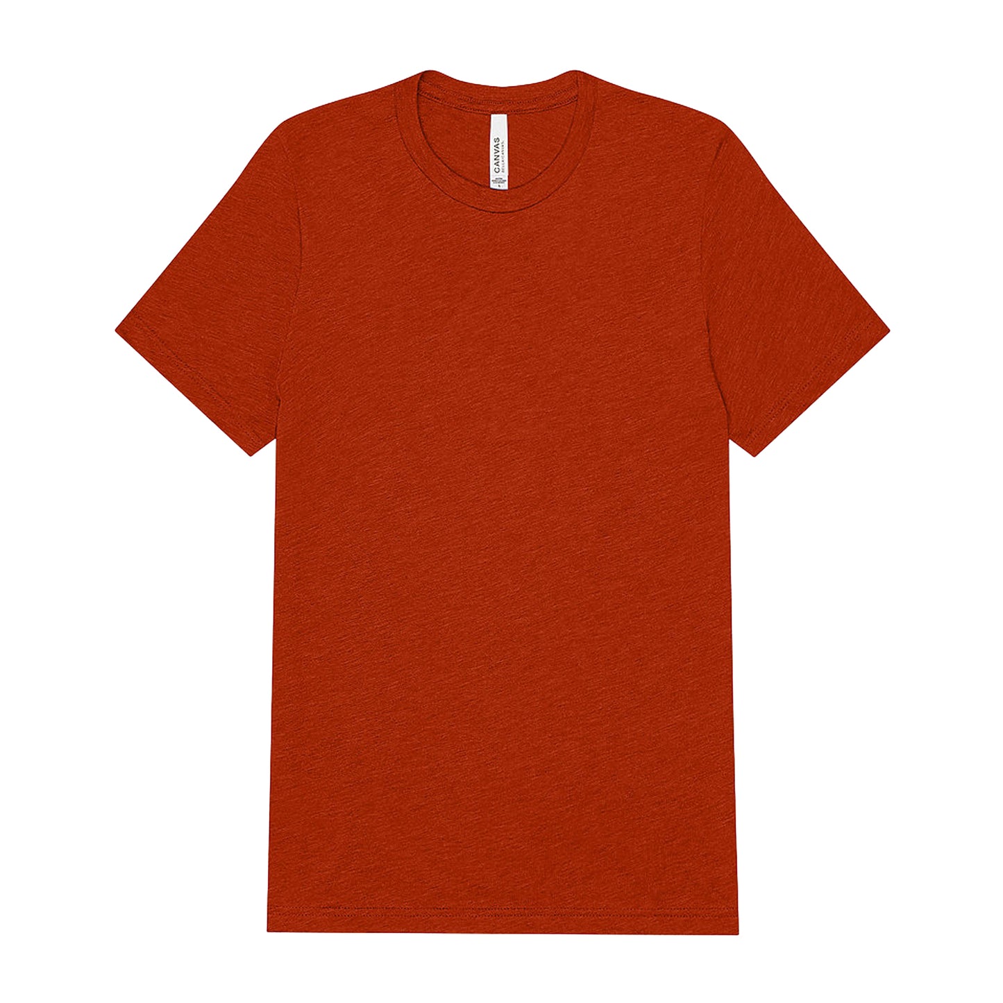 Brick Triblend - Front - Bella Canvas Unisex Adults Triblend Crew Neck T Shirt