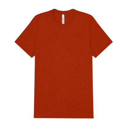 Brick Triblend - Front - Bella Canvas Unisex Adults Triblend Crew Neck T Shirt