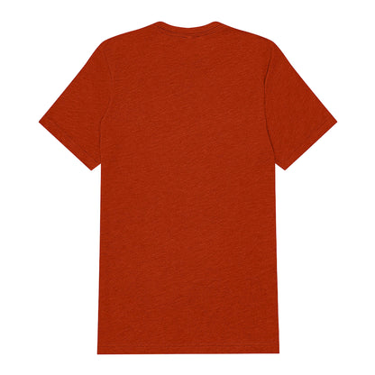 Brick Triblend - Back - Bella Canvas Unisex Adults Triblend Crew Neck T Shirt