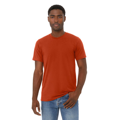 Brick Triblend - Side - Bella Canvas Unisex Adults Triblend Crew Neck T Shirt