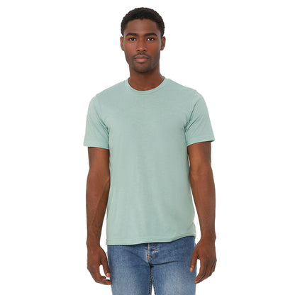 Dusty Blue Triblend - Side - Bella Canvas Unisex Adults Triblend Crew Neck T Shirt