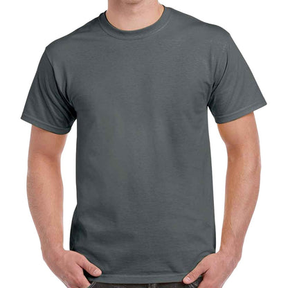 Charcoal - Front - Gildan Adults Unisex Heavy Cotton T Shirt
