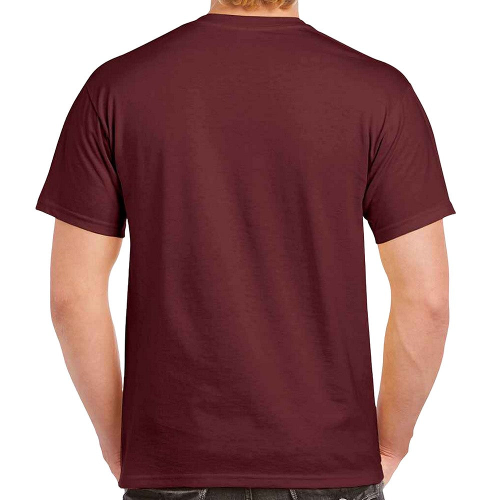 Maroon - Back - Gildan Adults Unisex Heavy Cotton T Shirt