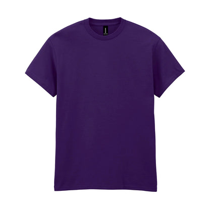 Fan Dark Purple - Front - Gildan Adults Unisex Heavy Cotton T Shirt