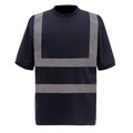 Navy - Front - Yoko Mens Hi-Vis Short Sleeve T-Shirt