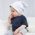 White-Nautical Navy - Side - Babybugz Baby Unisex Reversible Slouch Hat