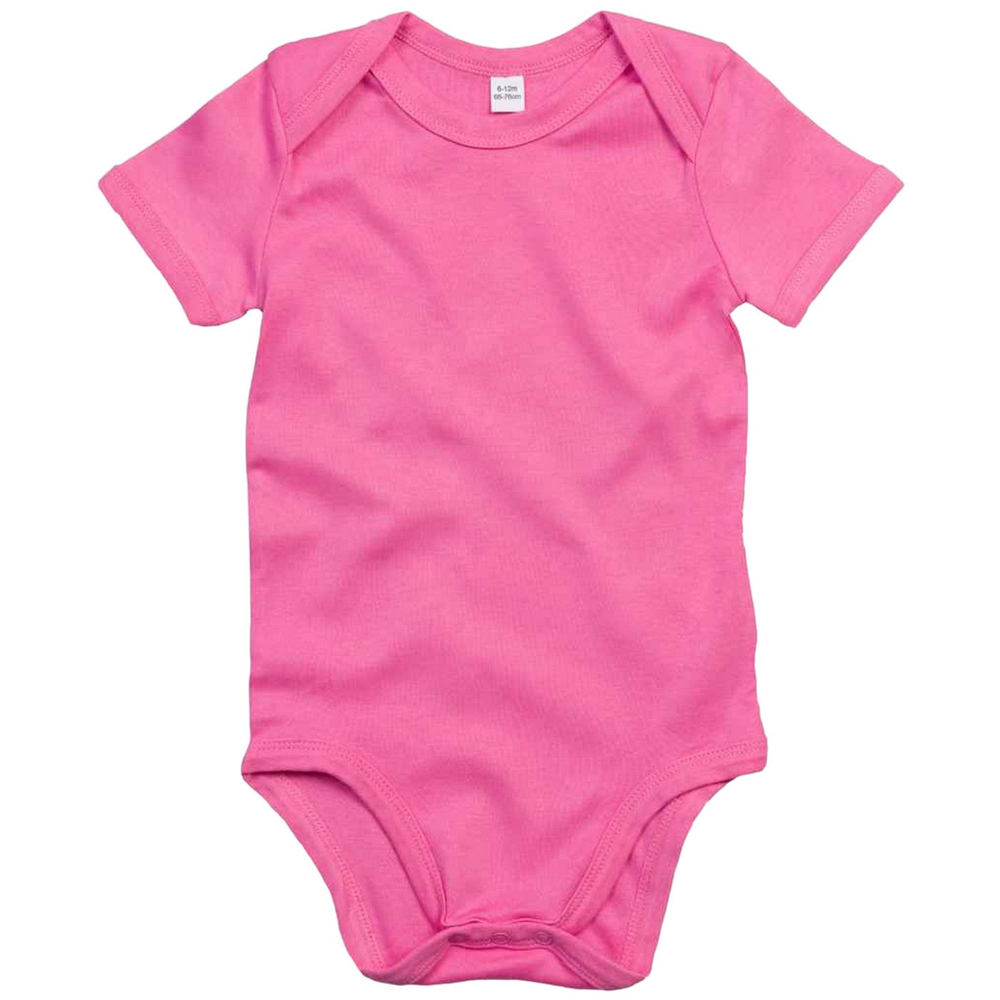 Bubblegum Pink - Front - Babybugz Baby Unisex Cotton Bodysuit