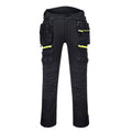 Black - Front - Portwest Mens DX440 Detachable Holster Pocket Trouser