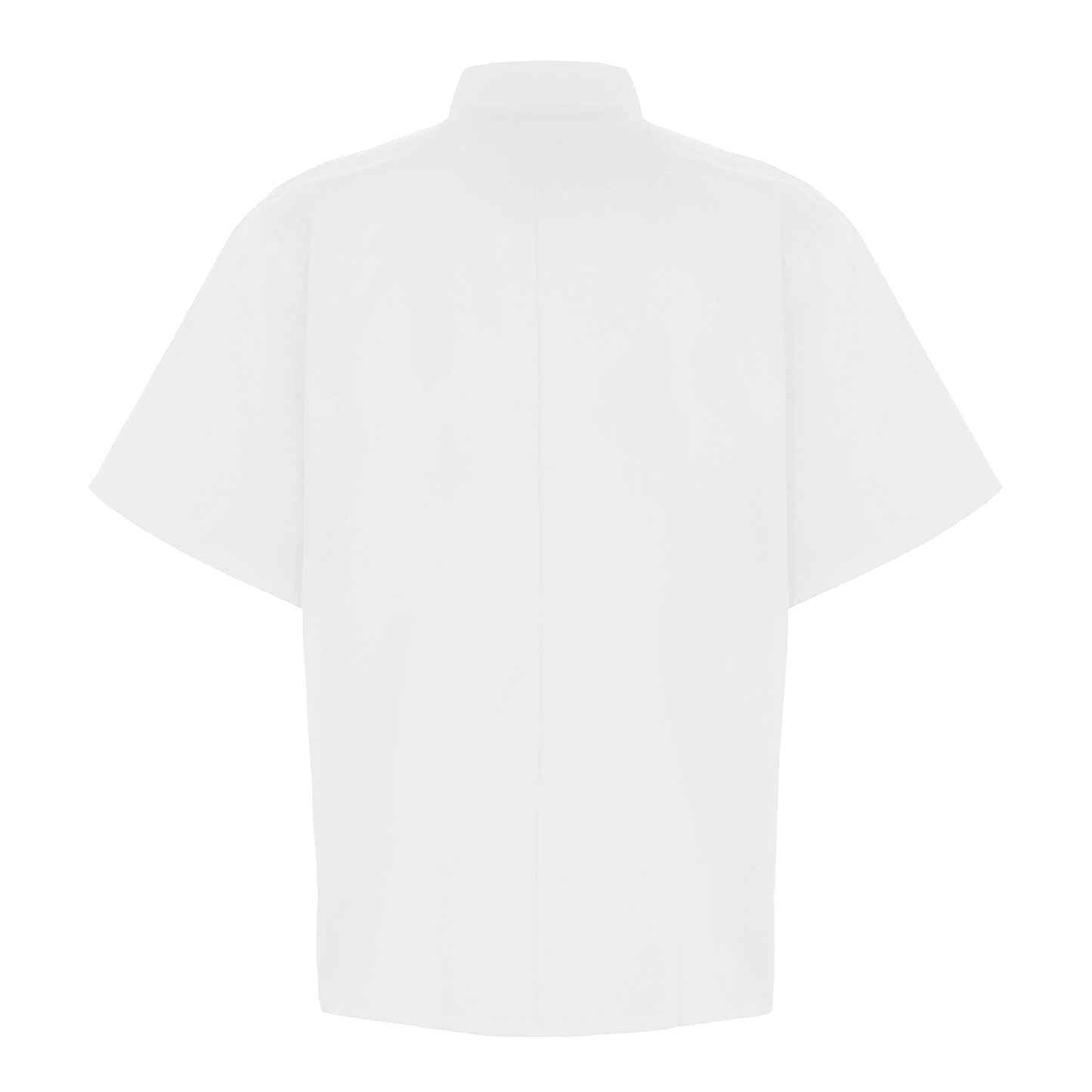 White - Back - Premier Unisex Adults Chefs Zip-Close Short Sleeve Jacket