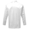 White - Back - Premier Unisex Adults Chefs Coolchecker Long Sleeve Jacket