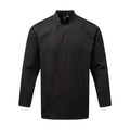 Black - Front - Premier Unisex Adults Chefs Essential Long Sleeve Jacket